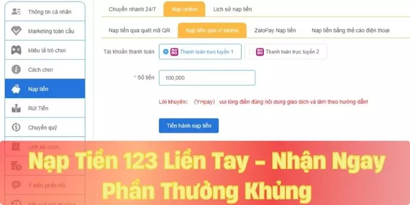 ảnh đại diện nạp tiền 123b